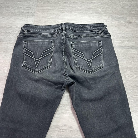 Vigoss Jeans Womens 28x29 Washed Black The Chelsea Skinny Stretch Denim Mid Rise - Picture 4 of 15